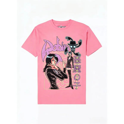 One Piece Nico Robin Unisex Pure Cotton T-shirt 2026 Summer Hot Anime Print American Loose Casual Parent-child Short Sleeved Top