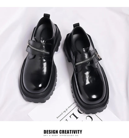 2026 New Derby men's leather shoes Thick bottomed British style design Leisure Party Business Office Luxury adult shoes