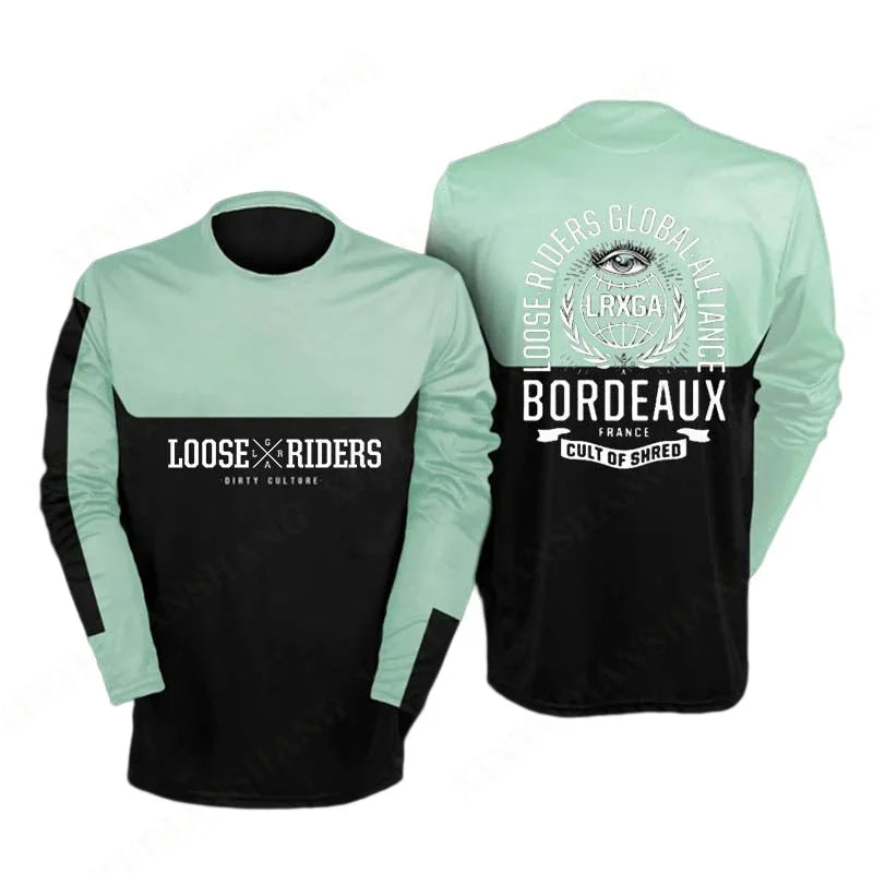 2025 Men's Loose Rider Jersey DH Motocross Endurance Downhill Jersey BMX Mountain Bike Shirt Outdoor Bike T-shirt