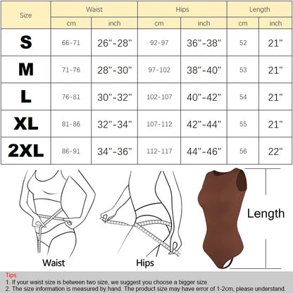 Bodysuits Sexy Sleeveless Crew Neck Shapewear Thong for womens Waist Trainer Tanks Tops Slim Tummy Control Body Shaper