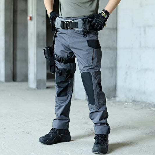 Cargo Pants Men Tactical Trousers Casual Multi Pockets Waterproof Pant Wear-Resistant Casual Trousers Outdoor Hiking Work Man