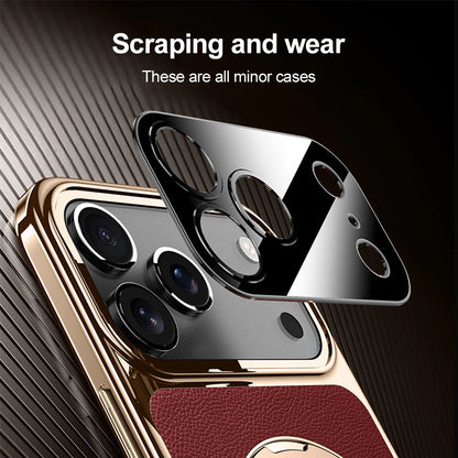 Magnetic Bracket Leather Phone Case For iPhone 17 Pro Max Air 16 15 14  17promax 16promax Magsafe Shockproof Funda Cover