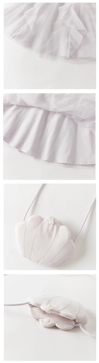 Girls Mesh Dresses Summer Baby Princess Dress Children Clothes Purple Sleeveless Elegant Cool Charm Party DB2261825