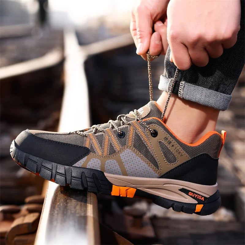 Latest 2024 Fashion Insulation 10KV Men Safety Work Shoes Sneakers Steel Toe Anti Smashing Indestructible Male Footwear