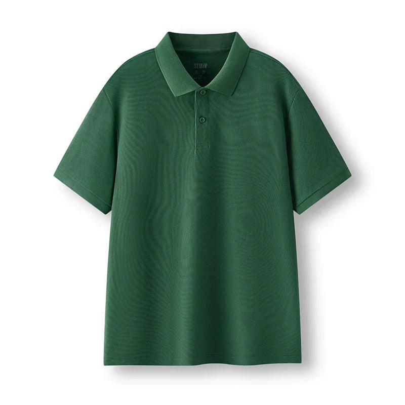 Polo Shirt Men Moisture Wicking Solid Color Short Sleeve T-Shirt 2025 Summer New Slim Fit Top for Active Wear