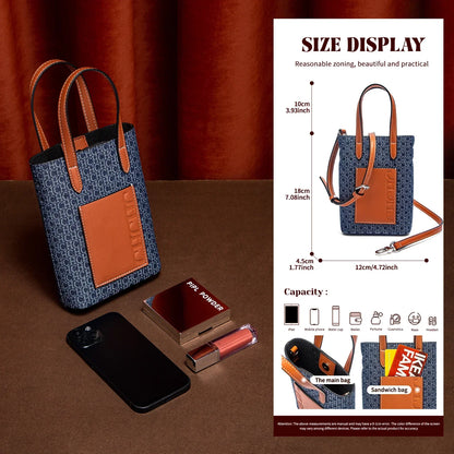 Casual Simple Handbag Mobile Phone Bag Autumn New Collection Women's Cowboy Shoulder Bag