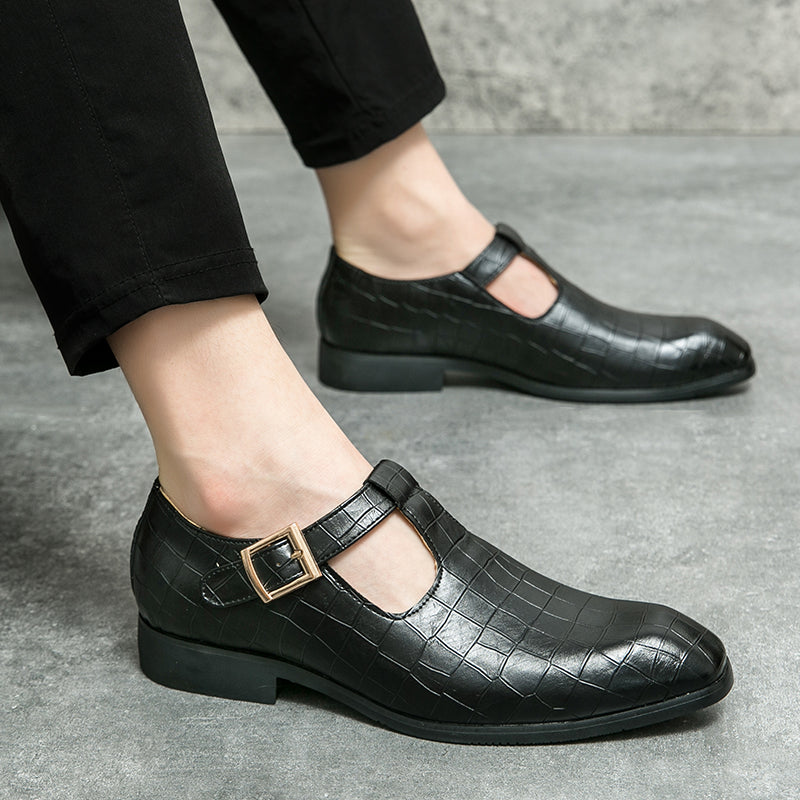 Men's Dress Loafers Handmade PU Leather Shoes