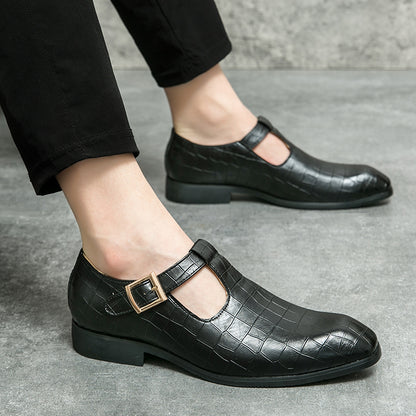 Men's Dress Loafers Handmade PU Leather Shoes