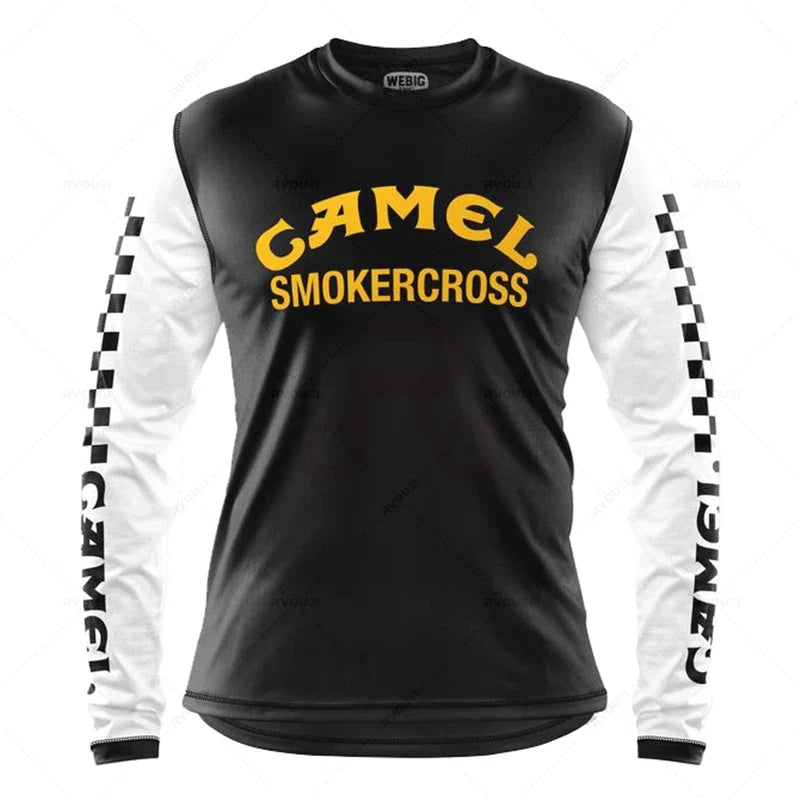 Camping Motorcycle Mountain Bike Team Downhill MTB Jersey Offroad Bicycle Locomotive Shirt Cross Country Fishing Hunting Clothes