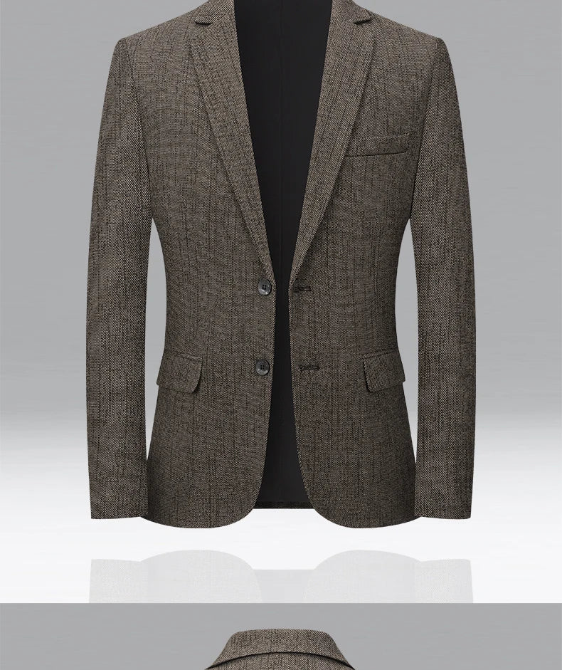 Brand Spring Autumn Forml Blazers for Men Slim Fit Two Button Fly Mens Suits Luxury Designer Wedding Coat Over Size