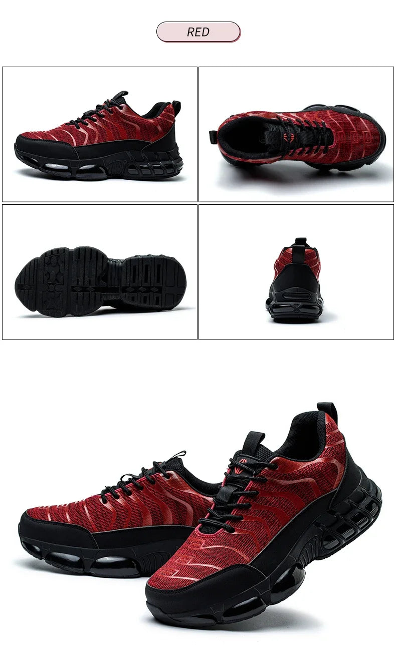 New 2024 Fashion Steel Toe Work Safety Shoes For Men Anti-smash Anti-puncture Indestructible Sneakers Protective Male Footwear