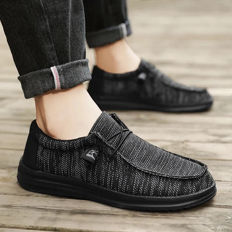 Canvas Shoes Men Casual Slip on Shoes Alpargatas Hombre Moccasins Mocassin Homme Lightweight Breathable Plus Big Size 50