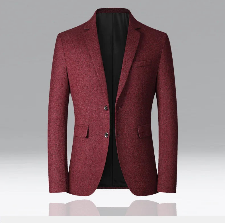 Brand Business Casual Jackets for Men Spring and Autumn Solid Color Turn-Down Collar Suits Blazer 2026 Wedding Blazer Men
