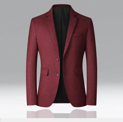 Brand Business Casual Jackets for Men Spring and Autumn Solid Color Turn-Down Collar Suits Blazer 2026 Wedding Blazer Men