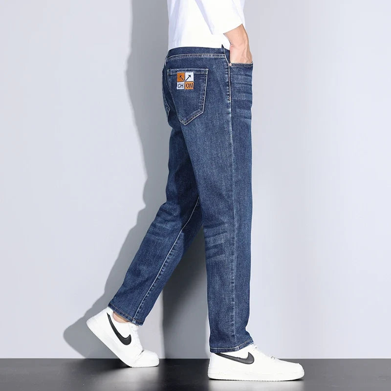 Big Tall Clothes Men's Jeans Extral Long Leg Length Straight Denim Pant Male Lengthened Trouser Slim Thin 190cm 200 Cm 120cm 110