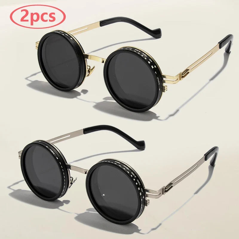 Cycling Glasses 9-level ND2-400 Adjustable Dimming Sunglasses Men Women Sun Glasses Anti UV Polarized ND Filter Shades