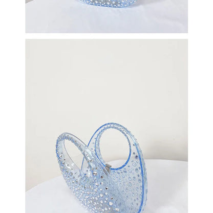Fashion Women Diamond Handbags and Purses Transparent Acrylic Luxury Party Prom Evening Bag Casual Bling Bling Clear Clutch