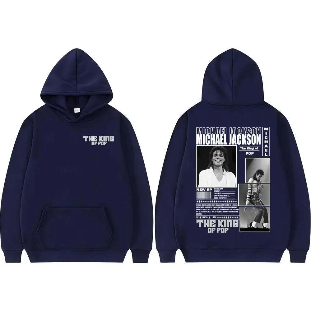King of Pop Michael Jackson Bad Era Hoodies Men Women Fashion Hip Hop High Street Sweatshirt Fleece Casual Long Sleeve Pullovers