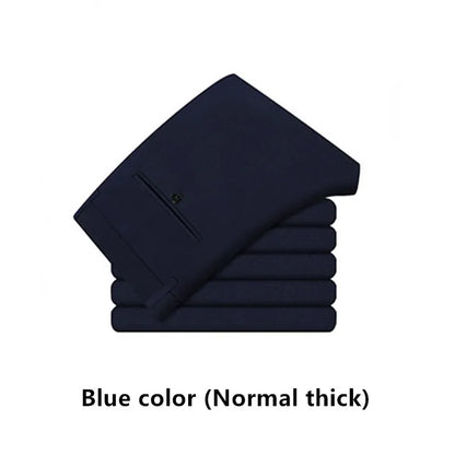 Formal Dress Suit Pants Tall Men 190CM Business Black Blue Plus Size 40 42 44 46 Extra Long Lengthened Straight Office Trousers