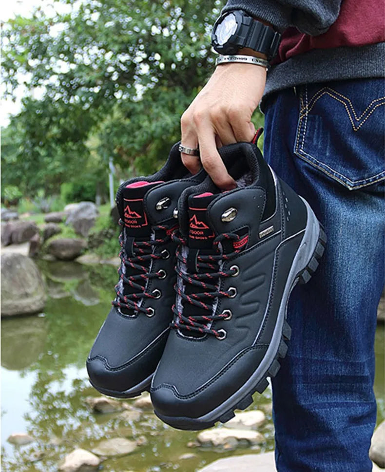 New Winter Men Boots Fur Warm Snow Boots Men Winter Boots Work Shoes Men waterproof Ankle Boots Outdoor Men's Sneakers Footwear