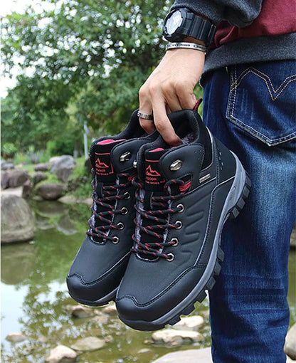 New Winter Men Boots Fur Warm Snow Boots Men Winter Boots Work Shoes Men waterproof Ankle Boots Outdoor Men's Sneakers Footwear