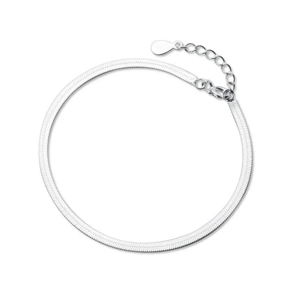 Classic 925 Sterling Silver Charm Braceket or Anklet for Women Adjustable Snake Bone Chain Fine Jewelry 2020 Design