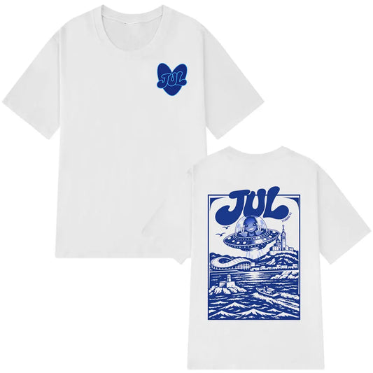 Rapper Jul Graphic T Shirt Men's Women Clothing Fashion Hip Hop T-shirt Casual Cotton Short Sleeve Oversized T-shirts Streetwear