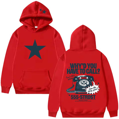 Freya Skye Wyhtc Hoodie Vintage Cartoon Print Hoodies Women Men Casual Long Sleeve Hooded Sweatshirts High Street Y2K Streetwear