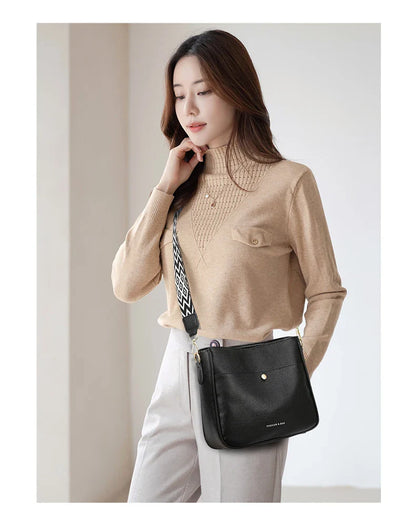 100% cowhide brand shoulder Bag Large capacity For luxury designer handbag women Handbags leather single shoulder straddle bag