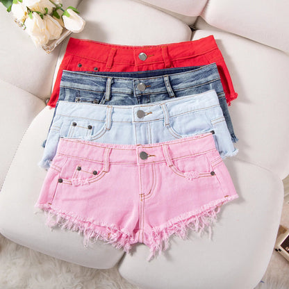26 New Summer Fashion Sexy Low Waist Ripped Women's Denim Shorts Hot Pants Jeans Booty Shorts