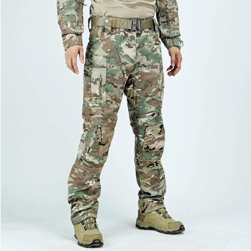Waterproof Cargo Pant Man Tactical Pants Military Training Combat Trousers Multi Pockets Wear-Resistant Men Pants Outdoor Hiking