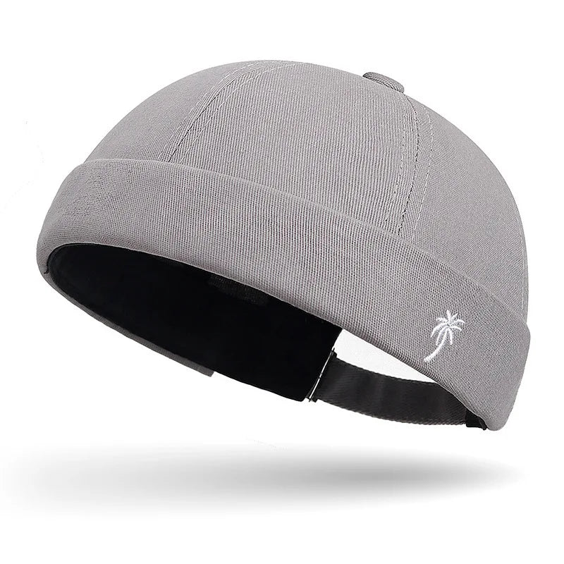 Brimless Hat for Men Women Cotton Classic Solid Color Beanie Beaded Hip Hop Hat for Outside Cycling Riding Activities
