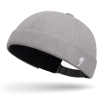 Brimless Hat for Men Women Cotton Classic Solid Color Beanie Beaded Hip Hop Hat for Outside Cycling Riding Activities