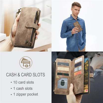 Flip Leather Phone Case For Samsung Galaxy S25 Edge S24 S26 Ultra S23 FE S22 S21 S20 Plus Note20 A16 A56 A17 A37 A57 Wallet Etui