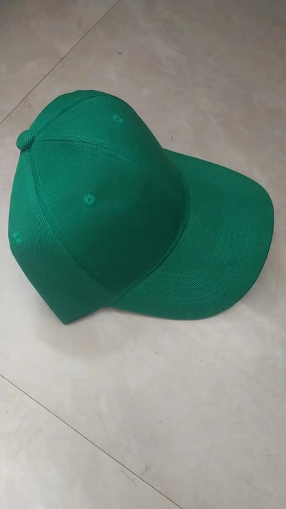 Green Baseball Cap Unisex Cap Casual Plain Baseball Hat Adjustable Snapback Hats for Women Men Hip Hop Cap Street Dad Hat