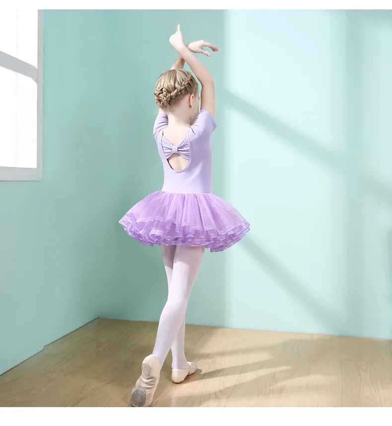 Children's Dance Costume Girl Dress Tutu Outfit Vestido Girls Clothes Ballet Leotard Robe Fille Summer Ballet Skirt Baby Dresses