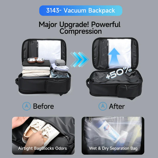 Travel Backpacks Vacuum Backpack 14 15.6 17.3inch Laptop Backpack For School Backpack Men Schoolbag Compression Backpack