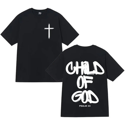 Summer New Edition Bible Christian Doctrine Jesus Pattern Men T-shirt 100%Cotton Loose Casual Style Street Retro Trend Versatile