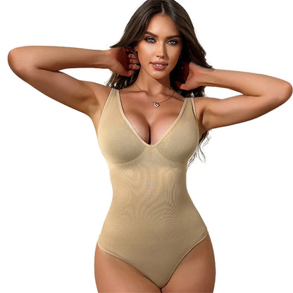 Slimming Underwear Bodysuits Tummy Reducing  Waist Trainer Shapewear Sexy Deep V Halter Top Two Ways To Wear