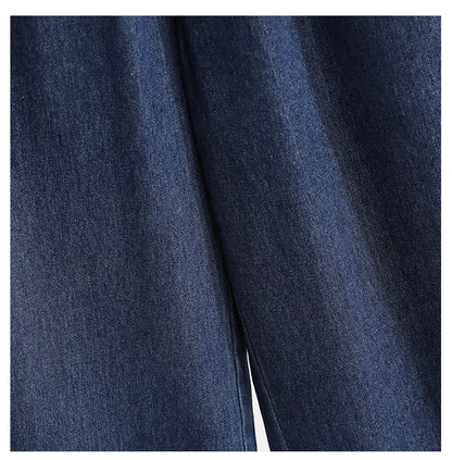 2026 Plus Size Jeans Spring Autumn High Waisted Straight Leg Women's Oversized Pants Loose Casual Wide Leg Jeans With Pockets