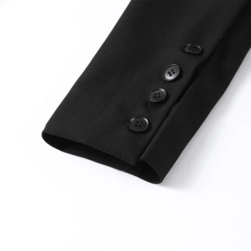 Casual Single-breasted Suit Jackets 2026 Spring New Female Elegant Lapel Full Sleeve Blazers Coat Women's Waist-cinching Outwear
