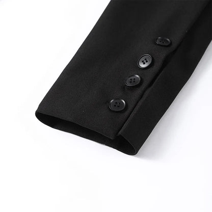 Casual Single-breasted Suit Jackets 2026 Spring New Female Elegant Lapel Full Sleeve Blazers Coat Women's Waist-cinching Outwear