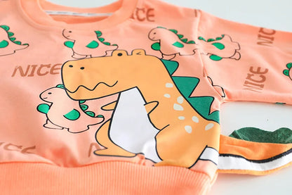 New Spring Autumn Baby Girl Clothes Boys Outfits Children Cartoon T-Shirt Pants 2Pcs/Sets Toddler Casual Costume Kids Tracksuits