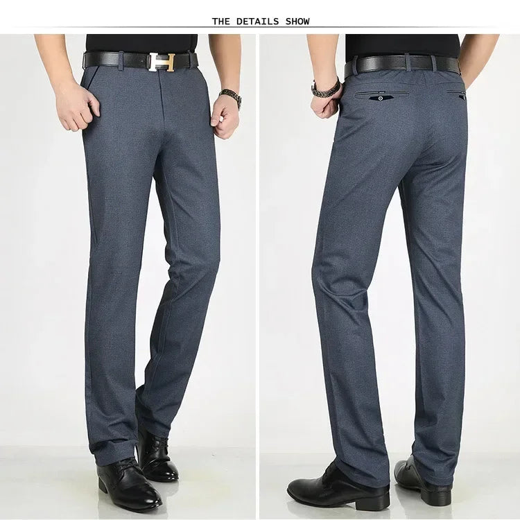 Men's Suit Pants High Quality Summer Men Dress Pants Straight Business Mens Formal Pants Big Size Classical Trousers