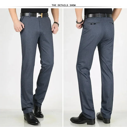 Men's Suit Pants High Quality Summer Men Dress Pants Straight Business Mens Formal Pants Big Size Classical Trousers