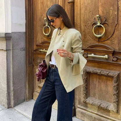 Women's New Blazers Autumn 2026 Fashion Elegant Office Women's Suit Jackets Chic Youth Holiday Party Jackets Street Autumn Coats