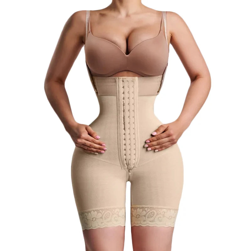 Women's Underwear Double High Compression Hourglass Girdle Waist Trainer Butt Lifter Post-operative Shorts Fajas Colombianas