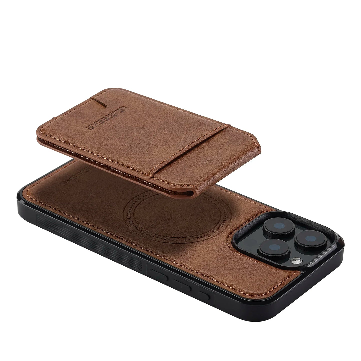 جراب مغناطيسي قابل للفصل 2 في 1 من الجلد لهاتف iPhone 16E 17 1615 14 13 12 11 Pro XS Max Air XR 8 7 Plus SE بغطاء هاتف وجيب للبطاقات