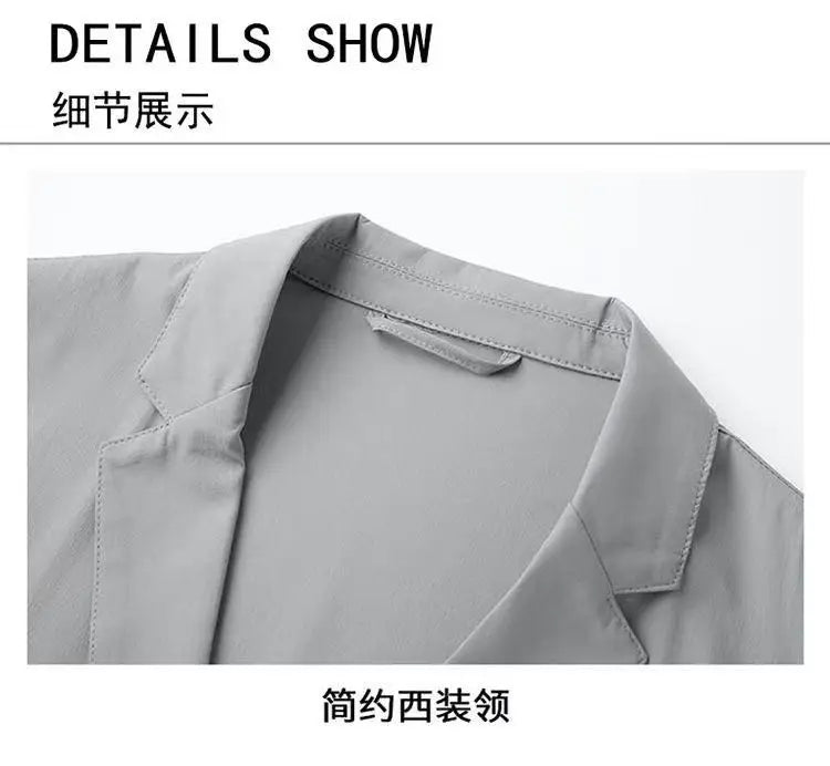 Summer Lightweight Sun Protection Blazer for Men - Stylish, Breathable, Casual, Icy Sensation, Lightweight, Silky Elastic Blazer