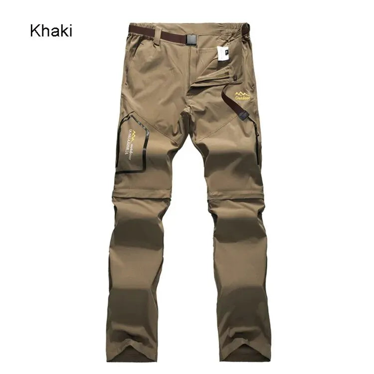 Men's Hiking Pants Trekking Convertible Quick Dry Lightweight Zip-Off Outdoor Travel Camping Fishing Pants